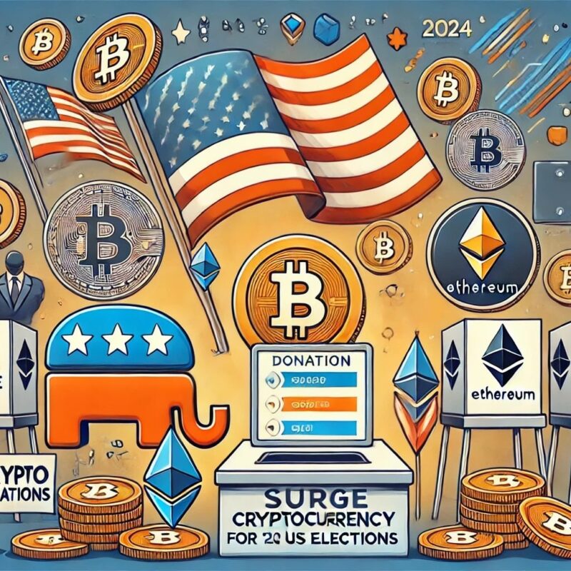 surge of cryptocurrency donations for the 2024 US elections